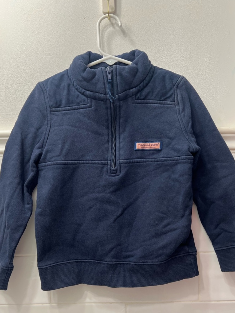 Vineyard Vines Kids Shep Shirt, Navy Half-Zip Fleece Pullover